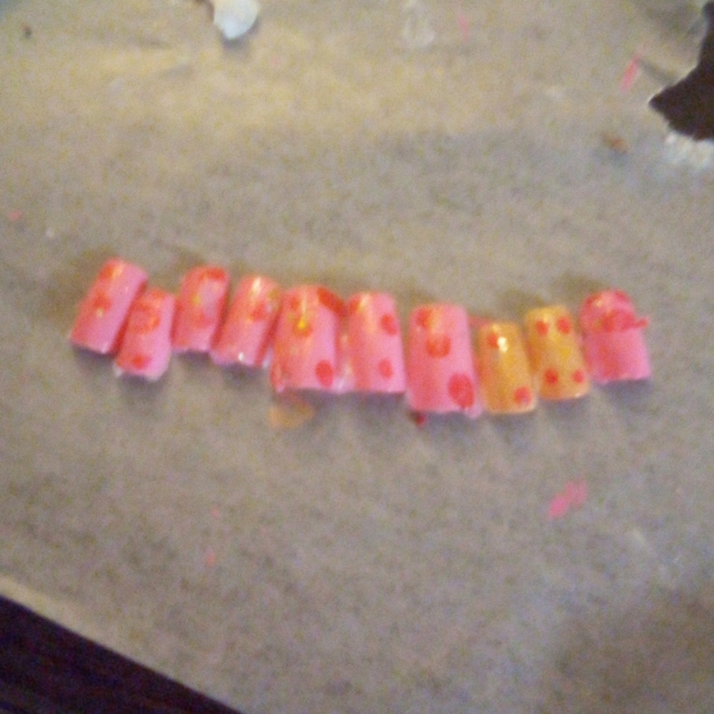 Handmade fake quest on nails